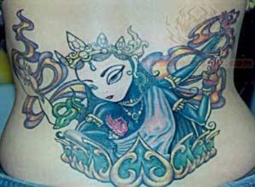 Princess Queen Lower Back Tattoo